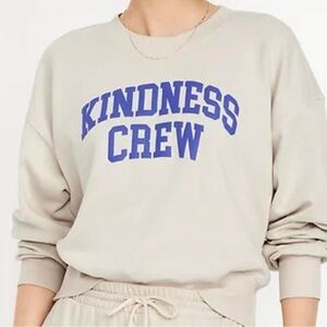 Old Navy Kindness‎ Crew Women's Cream Graphic Crewneck Sweatshirt. Size M